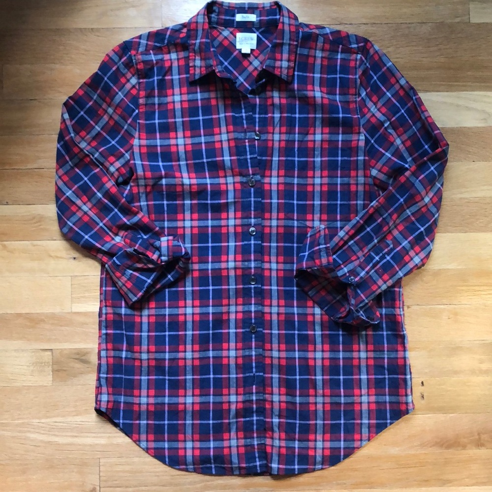 J. Crew Plaid button up shirt